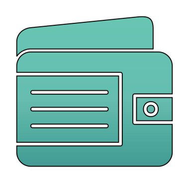 Cüzdan web simgesi, vektör illüstrasyon tasarımı