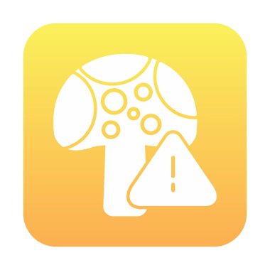 Mantar. Web simgesi basit illüstrasyon