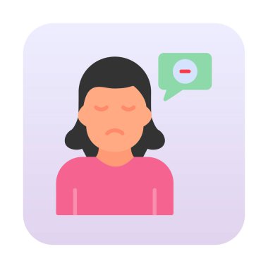 Negatif Düşünce konsepti ikon vektör çizimi