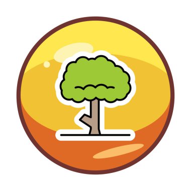 ağaç web simge vektör çizim