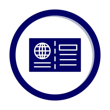 Kartpostal simgesi, vektör illüstrasyonu basit tasarım