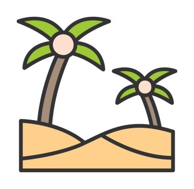 plaj simgesi vektörü beyaz arkaplanda izole edildi