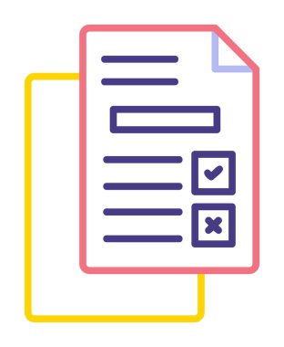 belgelerin vektör çizimi simgesi  