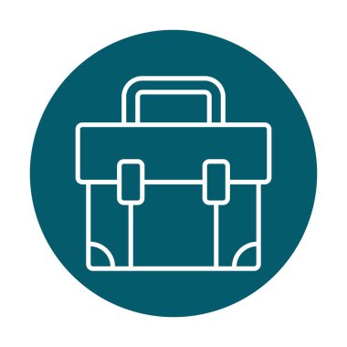 bavul ikonu vektör illüstrasyonu 