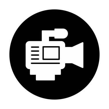 video kamera simgesi, vektör illüstrasyonu basit tasarım