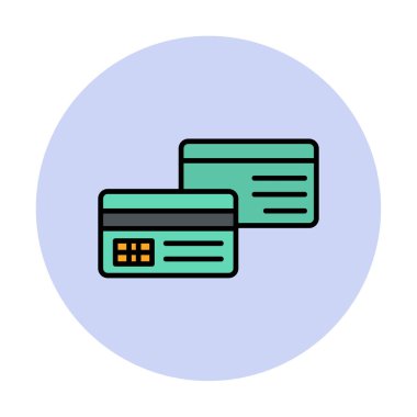 düz kredi kartı simgesi tasarım işareti