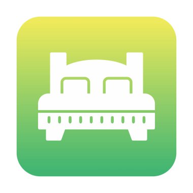 Yatak simgesinin vektör illüstrasyonu