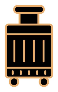 bavul ikonu vektör illüstrasyonu 