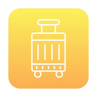 bavul ikonu vektör illüstrasyonu 