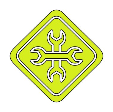 Yapı simgesi vektör illüstrasyonu. Bakımın vektör logosu                              