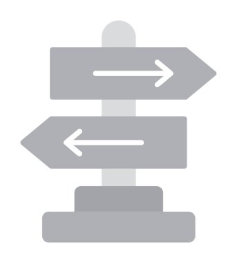 Yön düz simge, vektör illüstrasyonu