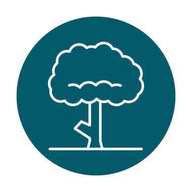 ağaç web simge vektör çizim