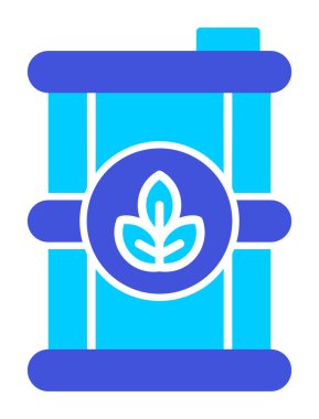 Bitki simgesi, biyoyakıt içeren taşıyıcının vektör çizimi 