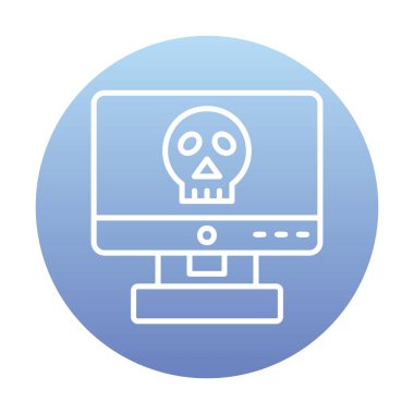 Bilgisayar korsanlığı simgesi, basit bir stil. vektör