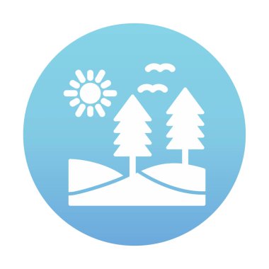 forest icon, vector illustration simple design