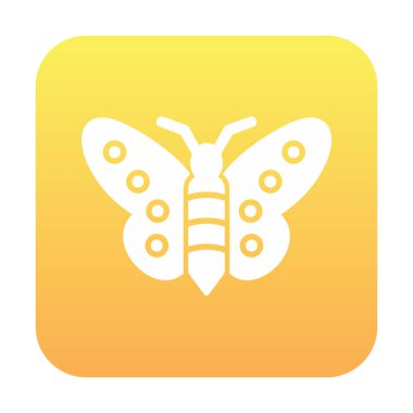 Kelebek Vektör Simgesi Düz Çizim 