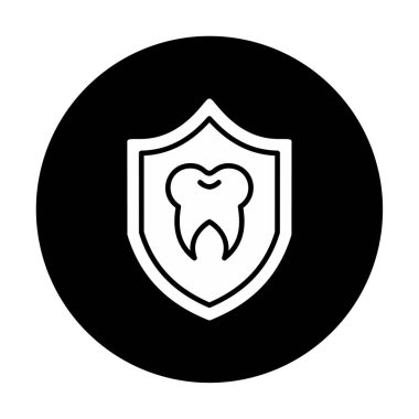 Diş Koruma simgesinin vektör illüstrasyonu 