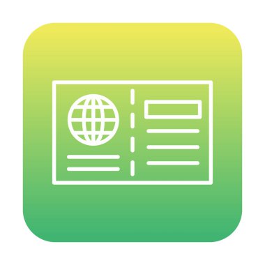 Kartpostal simgesi, vektör illüstrasyonu basit tasarım