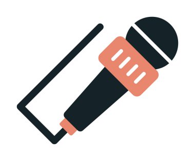 mikrofon web simge vektör çizim 