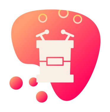 Modern Tribune simgesinin vektör çizimi                     