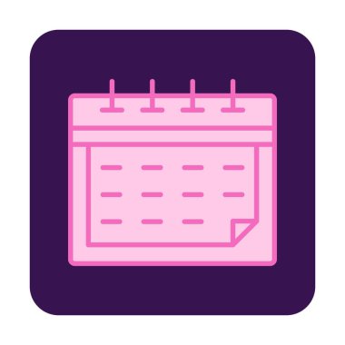 Takvim simgesi, vektör illüstrasyon tasarımı