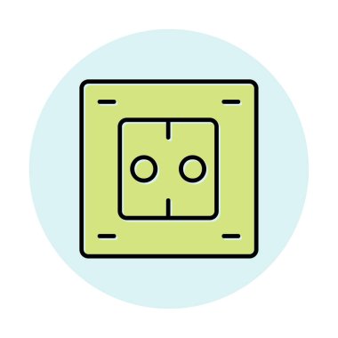 Modern Elektrik Soket simgesinin vektör illüstrasyonu       