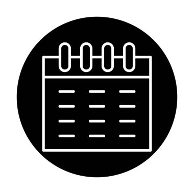 Takvim simgesi, vektör çizimi