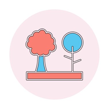 Kişisel ve ticari kullanım için ağaç simgesi vektör illüstrasyonu.