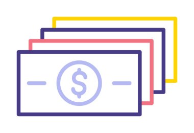 para düz simgesi, vektör illüstrasyonu