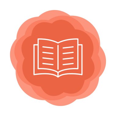 Basit Açık Kitap web simgesi çizim vektörü