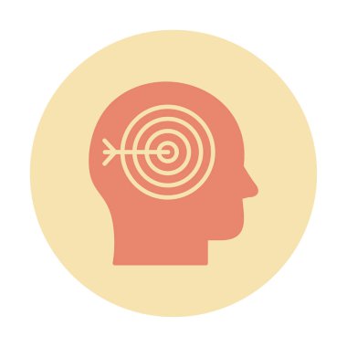 baş hedef simgesi, vektör illüstrasyonu 