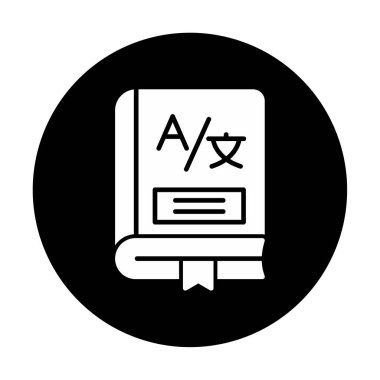 sözlük modern simgesinin vektör illüstrasyonu                               