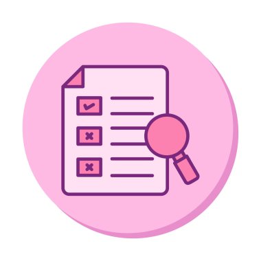 Büyütücü cam çizgi simgesi, arama konsepti