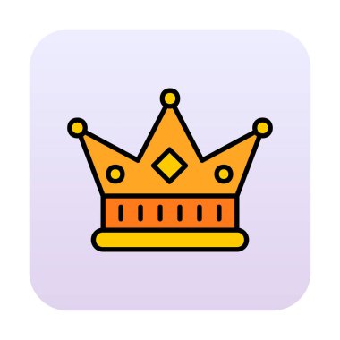  Basit bir taç. Web simgesi illüstrasyonu 