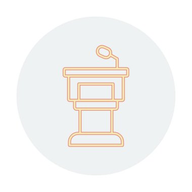 Podyum simgesinin vektör illüstrasyonu 