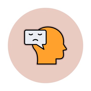 Negatif Düşünce konsepti ikon vektör çizimi