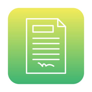 contract icon, vector illustration simple design