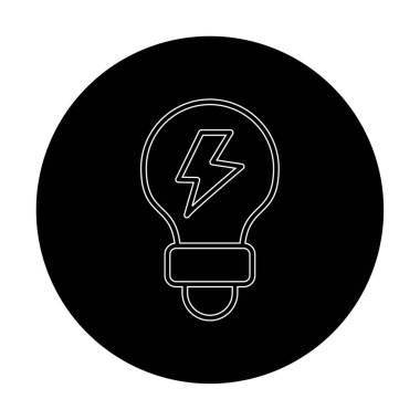 ampul ışığı simgesi, vektör illüstrasyonu 