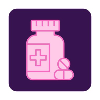 Tıbbi hap ikonu vektör illüstrasyonu. İlaçlar                               