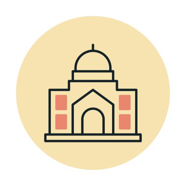 Cami bina simgesini, vektör çizim  