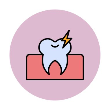 Diş ağrısı ikonu, vektör illüstrasyonu   