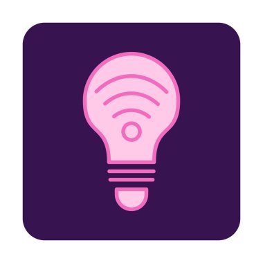 Ampul Ağı simgesi basit bir çizim. Akıllı Ampul                                                     