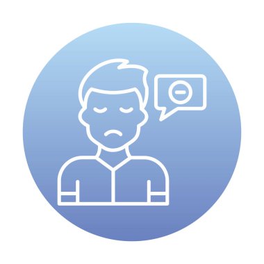 Negatif Düşünce konsepti ikon vektör çizimi