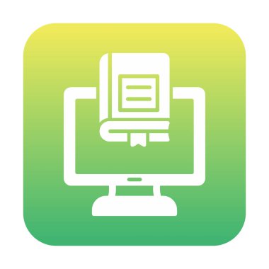 çevrimiçi kütüphane rengi vektör illüstrasyonu                        