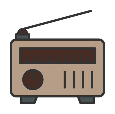 radyo simgesi web basit illüstrasyon