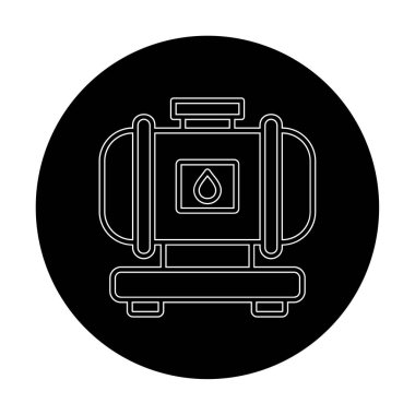 Fabrika tankı simgesi, vektör illüstrasyonu