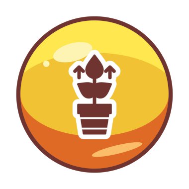 Bitki büyüme ikonu vektör illüstrasyonu