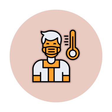 Maske simgesi takan düz adam, taslak biçimi