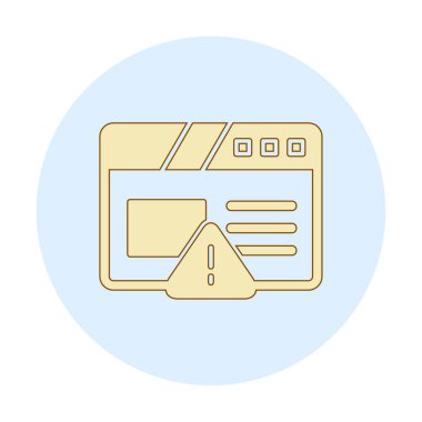 Basit web sayfası simgesi, vektör illüstrasyonu