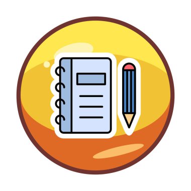 Kalem, vektör illüstrasyonlu günlük 